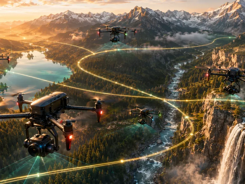 Best Drones for Professional Photography featuring premium camera drones capturing breathtaking aerial landscape photography with advanced gimbal cameras and cinematic flight technology.
